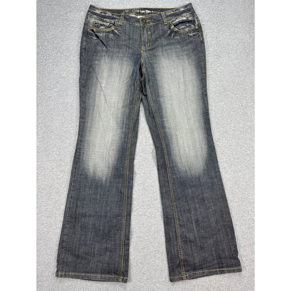 Y2K 725 Originals Chloe Jeans Women's 17 Charcoal Denim Super Low Rise Bootcut